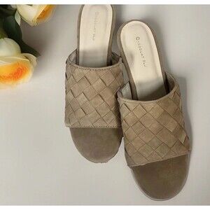 Women's Chocolat Blu Brynne Tan Nubuck Heeled Sandal size 41 preowned excellent